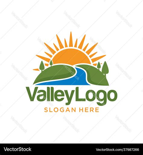 Valley logo design template Royalty Free Vector Image