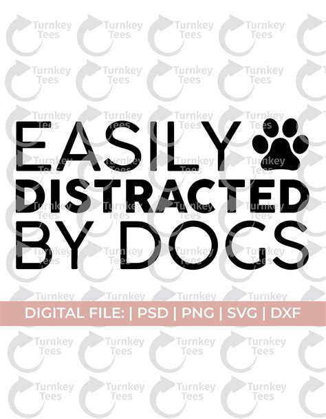 Easily Distracted By Dogsdog Svg Bundledog Mom Svgdog Quote Etsy