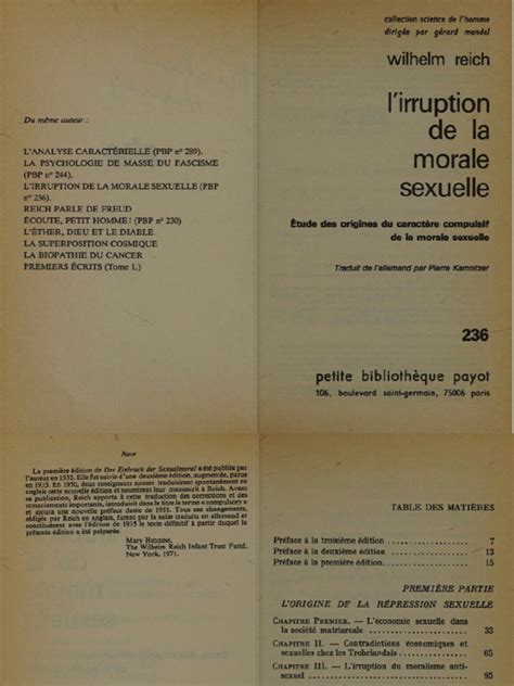 Lirruption De La Morale Sexuelle Wilhelm Reich Pdf