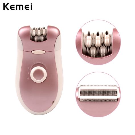 KEMEI 2 In1 Female Epilator Electric Depilation Women Shaver Bikini