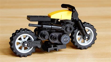 How to Build Lego Scrambler Motorcycle (MOC - 4K) | Micro lego, Lego ...