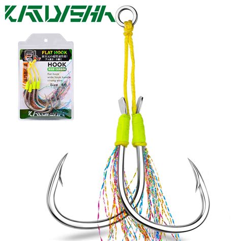 KATYUSHA 2Pairs Lot High Carbon Steel Fishhooks 1 0 1 0 3 0 4 0 5