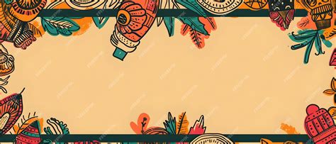 Premium Photo | Colorful Doodle Border Design with Blank Space for ...