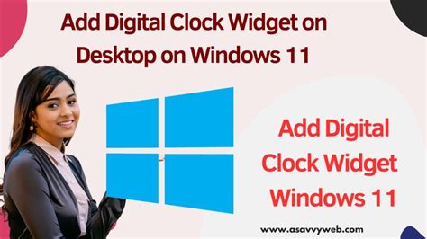 Add Digital Clock Widget on Desktop on Windows 11 - A Savvy Web