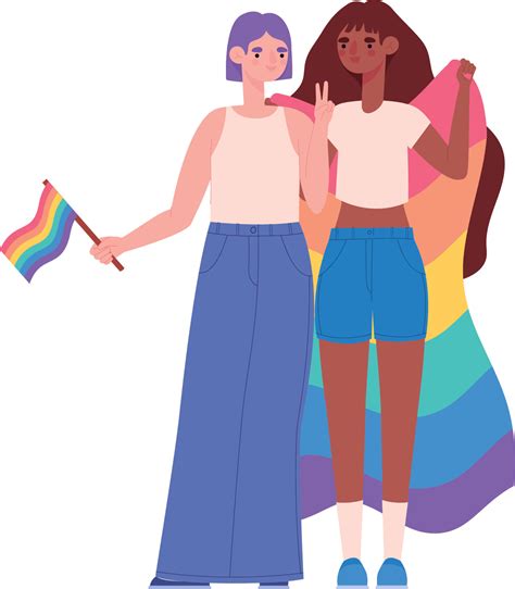 Lesbian Couple Design Vector Art At Vecteezy