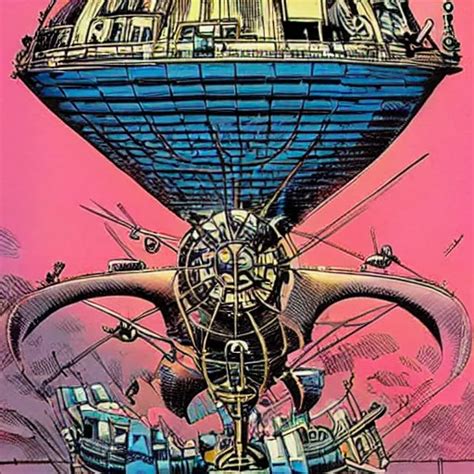 Steampunk Flying Air Ship By Dave Gibbons Jack Kirby Stable