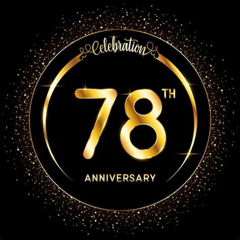 Logotipo do 78º aniversário Vetor Premium