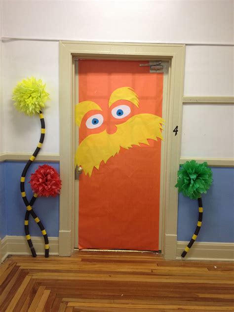 Lorax Door With Truffula Trees For Our School Wide Dr Seuss Theme