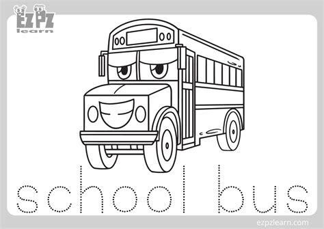 Monster Truck School Bus Coloring Page Coloring Pages