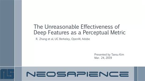 PR12 151 The Unreasonable Effectiveness Of Deep Features As A