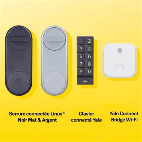 Serrure Connect E Linus Yale Coloris Noir Bt Security