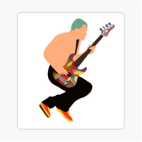 Flea Red Hot Chili Peppers Portrait Sticker For Sale By Rockandart Redbubble