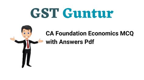 CA Foundation Economics MCQ With Answers Pdf CA Foundation Business