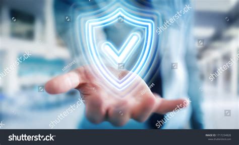 Protection Shield D Over Royalty Free Licensable Stock Photos