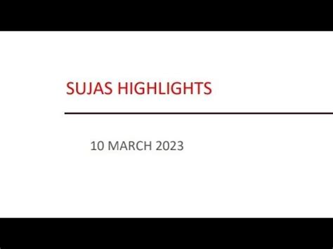 Sujas RAJASTHAN sujas bulletin सजस सरश 10 March 2023 YouTube