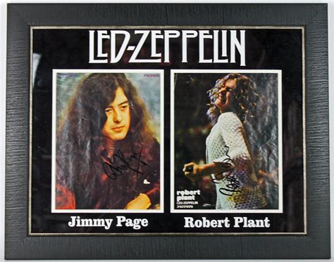 Lot Detail Led Zeppelin Jimmy Page Robert Plant Signed Framed