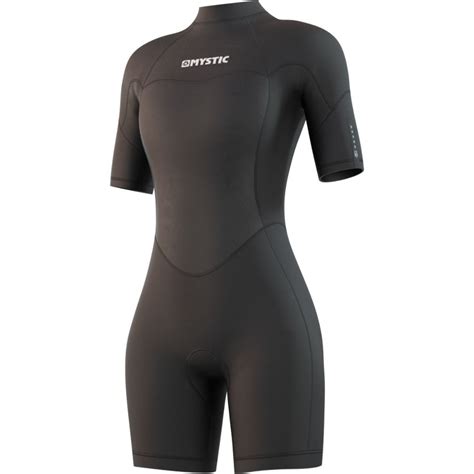 Mystic Star 32mm Back Zip Womens Shorty Wetsuit 2024 Black Wetsuit Centre