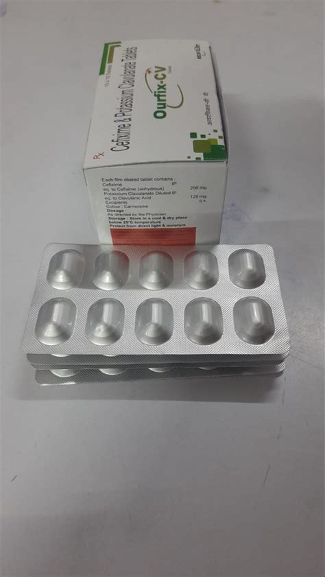 Ourfix Cv Cefixime Mg Clavulanic Acid Mg Tablet Mg At Rs