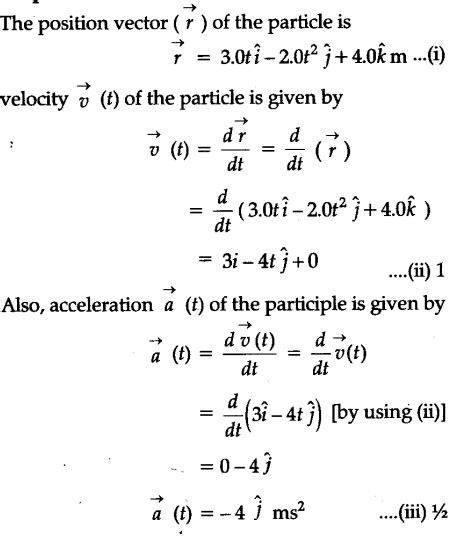 The Position Vector Of A Particle Is Given By Cbse Class Physics