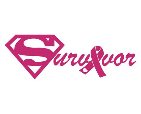 Super Survivor Breast Cancer Awareness Ribbon Die Cut Vinyl Decal