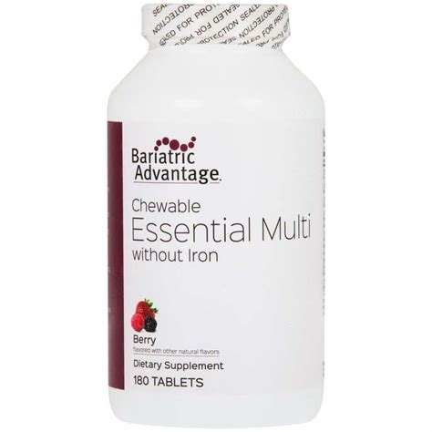 Bariatric Advantage Chewable Essential Multivitamin Without Iron Available In 2 Flavors