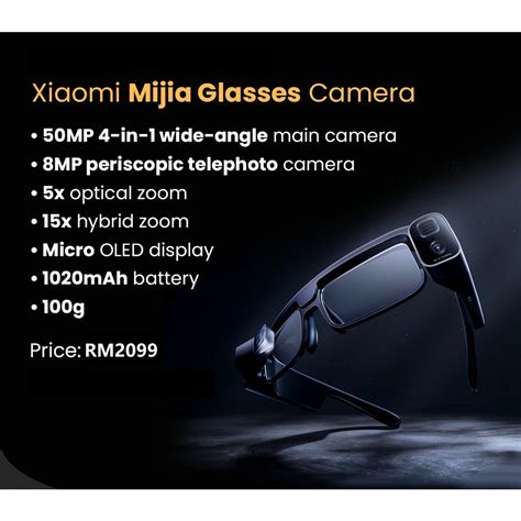 Xiaomi Mijia Smart Glasses 2024 50mp 8mp 15x Ai Video Action Camera