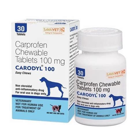 Carodyl Carprofen Chewable 100mg Tabs 30 Tablet Packaging Type Box