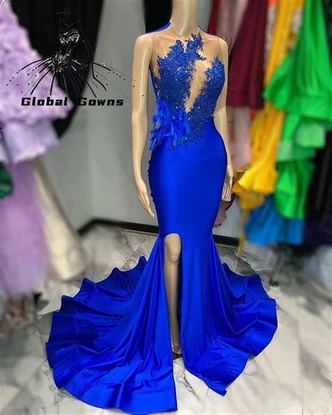 Royal Blue Prom Dresses 2023 Black Girls Royal Blue Birthday Dress