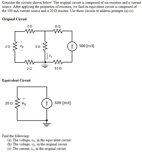 Solved Consider The Circuits Shown Below The Original