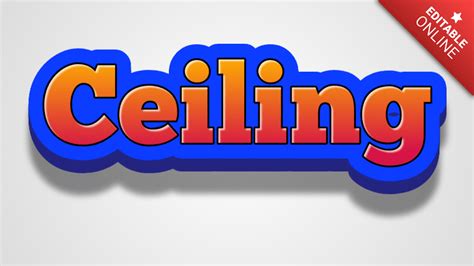 Ceiling Text Effect Generator Textstudio