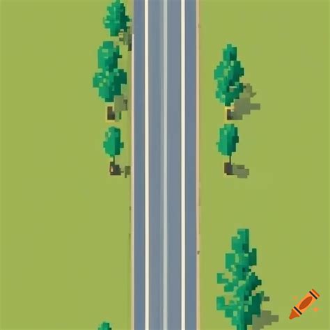 Bird S Eye View Of A Multi Lane Road In A Pixelated Highway Driving