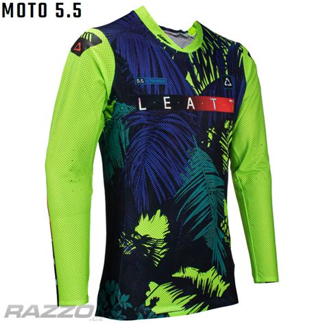 Pánský MX dres LEATT Moto 5 5 UltraWeld Jersey Jungle 2024 dresy