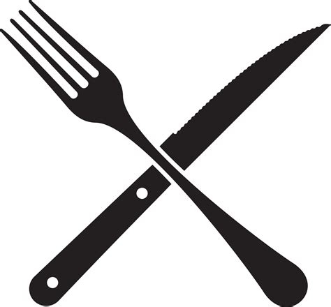 Fork And Knife Crossed Vector Art Icons And Graphics For Free Download
