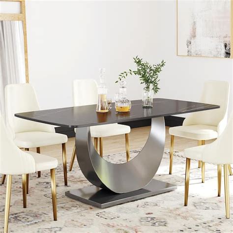 Magic Home In Black Sintered Stone Tabletop Bottom C Gunmetal