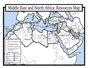 Blank Political Map Of Middle East And Africa