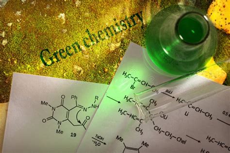 Química Verde Fórmula Da Reação Imagem de Stock Imagem de receita