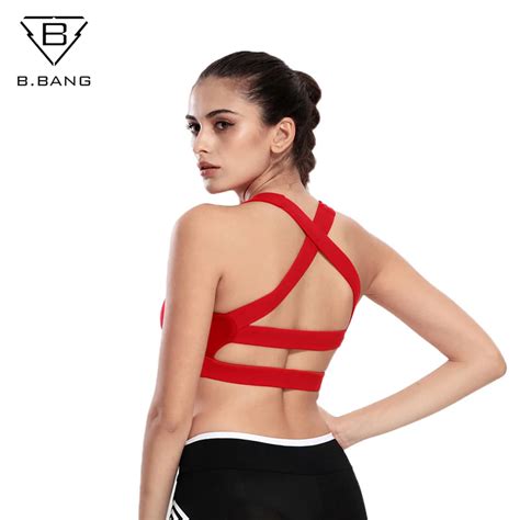 Bbang Sexy Women Professional Yoga Bra Shakeproof Sports Bra Push Up