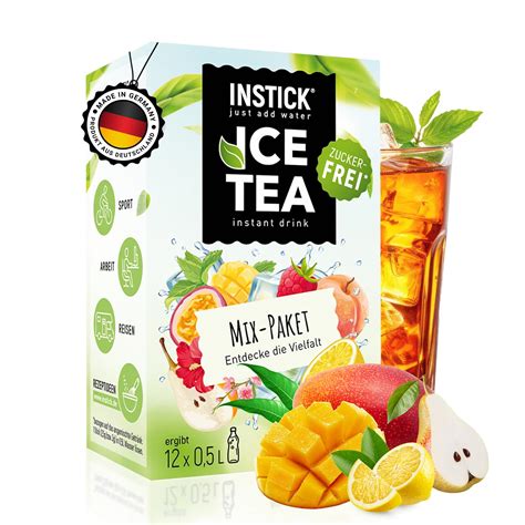 Instick Zuckerfreies Instant Getr Nk Eistee Mix Paket Packung F R