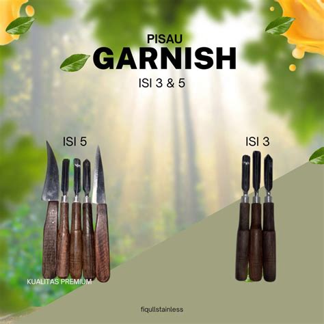 Jual Pisau Garnish Pisau Ukir Buah Pisau Tumpeng Pisau Set Isi 3 5