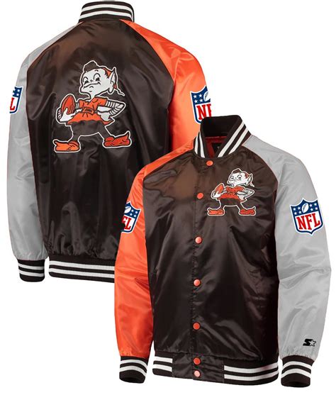 Starter Varsity Satin Cleveland Browns Lead Off Jacket Jackets Creator