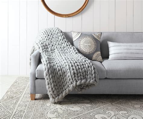 Grey Throw For Sofa Next | Baci Living Room