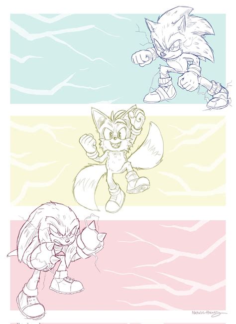 Natalie Haines Sonic Idw Artist Artwork Of The Sonic Movie 2 Trio