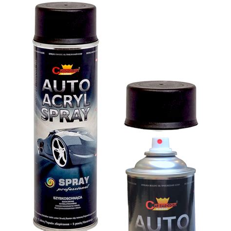 Auto Acryl Spray Lakier Do Felg Ml Czarny Mat Za Z Z