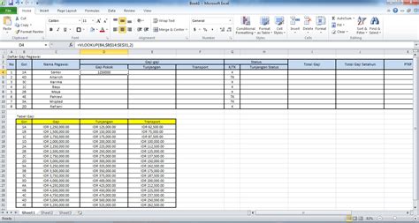 Menghitung Pajak Penghasilan Pasal 21 Pada Microsoft Excel