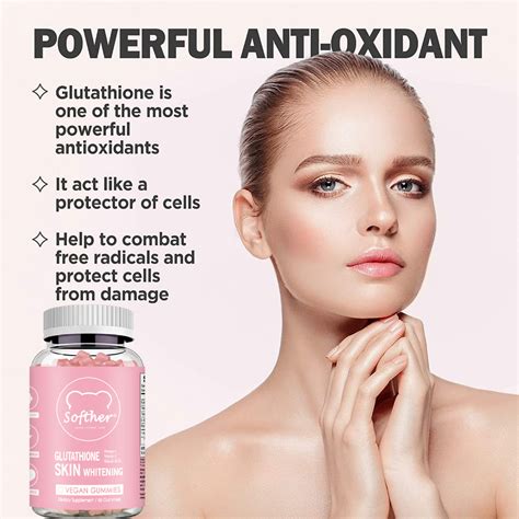 Softher Glutathione Collagen Gummies Anti Aging Whitening Skin Glow