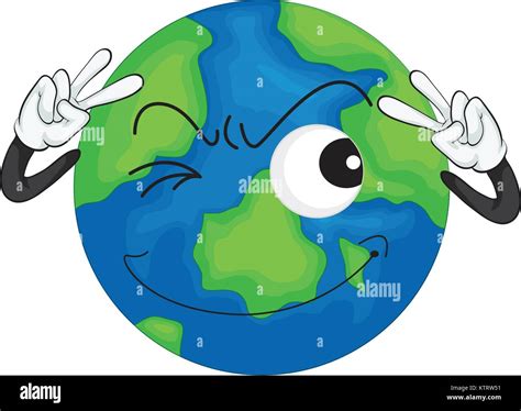 Ilustración Del Planeta Tierra Sobre Un Fondo Blanco Imagen Vector De Stock Alamy