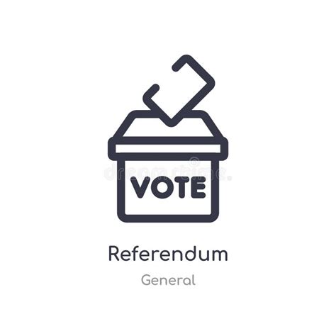 Referendum Outline Icon. Isolated Line Vector Illustration from General ...