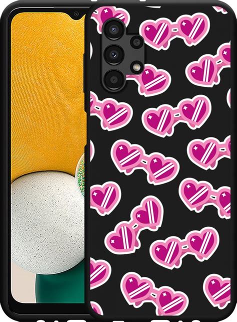 Samsung Galaxy A Hoesje Zwart Hartjes Zonnebrillen Designed By Cazy