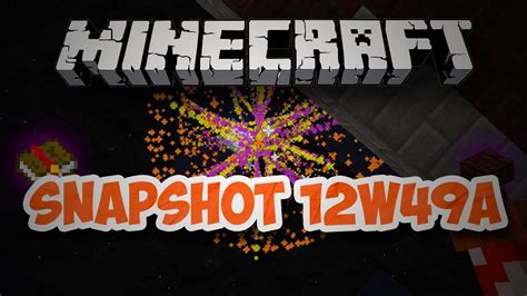 Update Minecraft Snapshot 12w49 Firework Enchanting Book FR New