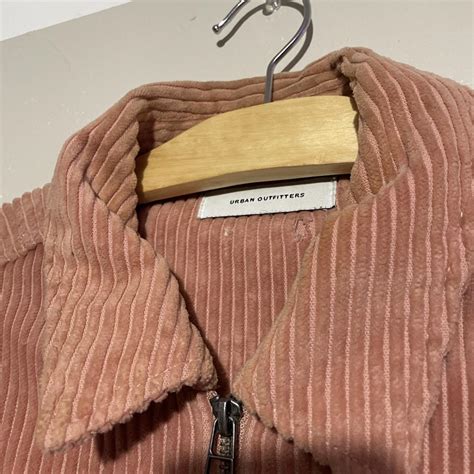 Urban Outfitters Pink Corduroy Zip Up Jacket Its Depop